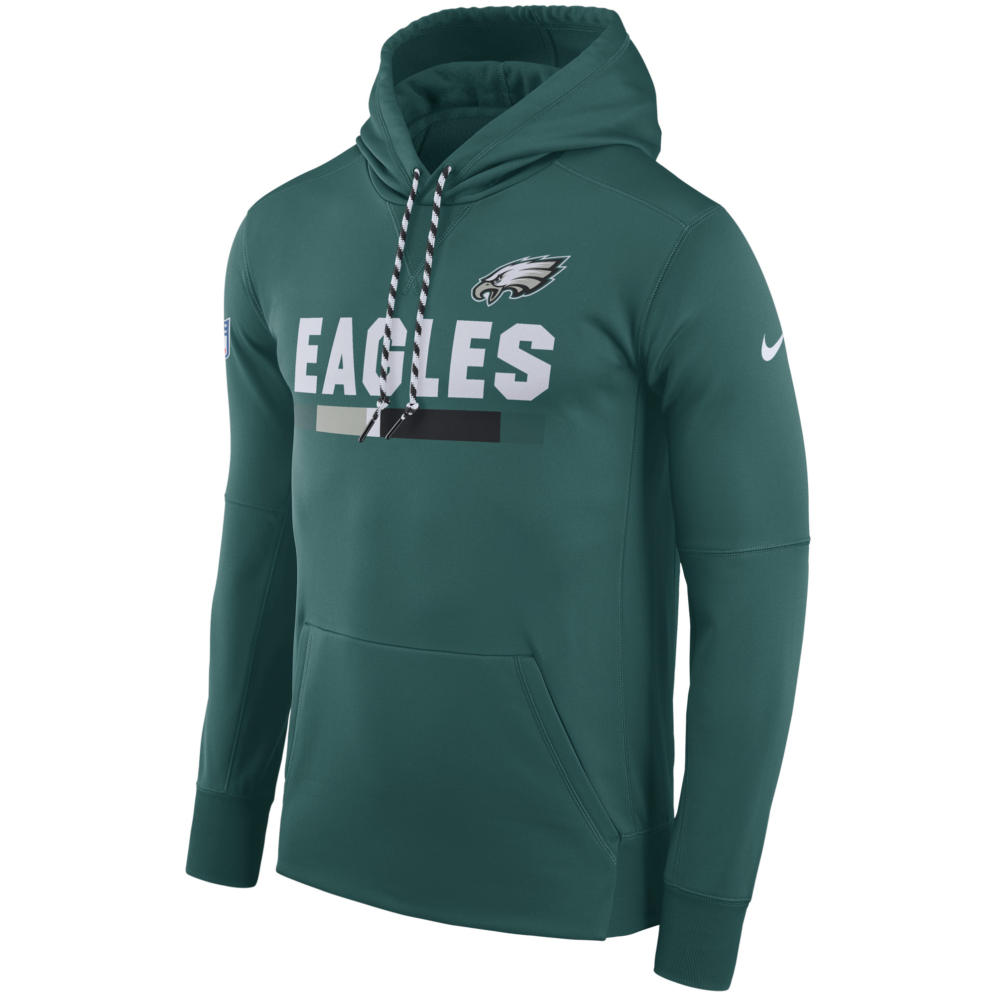 NFL Men Philadelphia Eagles Nike Green Sideline ThermaFit Performance PO Hoodie->philadelphia eagles->NFL Jersey
